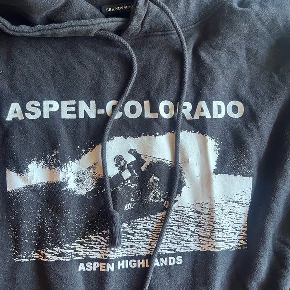 Brandy Melville Aspen Colorado Black Hoodie - Picture 2 of 3